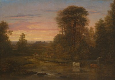 A Landscape after Sunset, ca. 1819 (olie på lærred) af Washington Allston