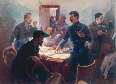 Oktoberrevolutionens ledere af Wassili Semjonowitsch Swarog