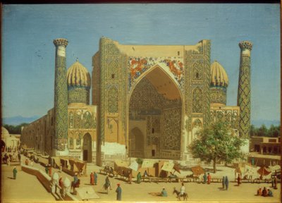 Shir-Dor Medrese på Registan-pladsen i Samarkand af Wassili W. Werestschagin