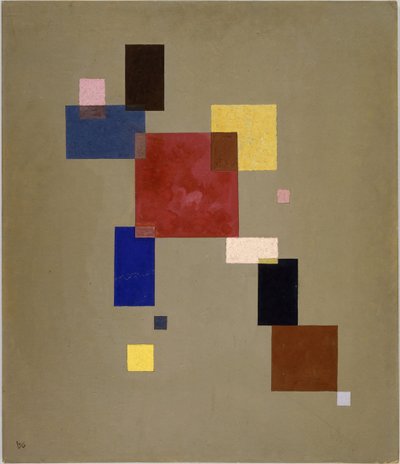 ""13 rechtecke"" (Tretten rektangler) Maleri af Vassily Kandinsky (eller Wassily Kandinsky eller Kandinskyj af Wassily Kandinsky