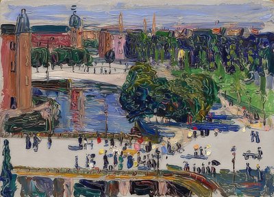 Amsterdam - udsigt fra vinduet. 1904 af Wassily Kandinsky