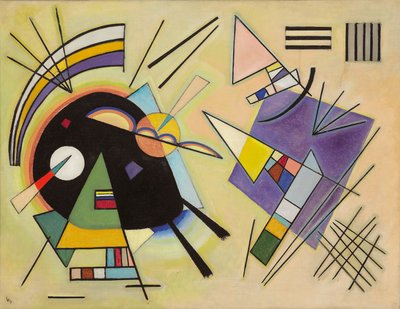 sort og violet; Sort og violet af Wassily Kandinsky