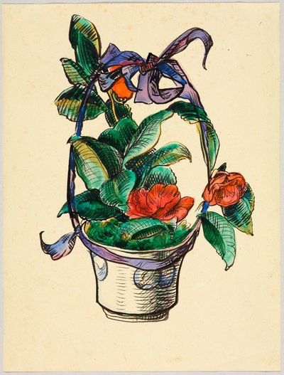Blumenstock mit Schleife af Wassily Kandinsky