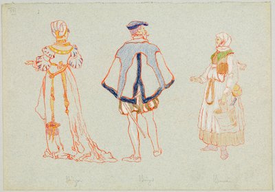 Borgeres og bønders dragter i det 16. århundrede af Wassily Kandinsky