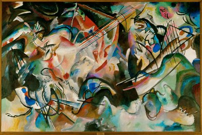 Komposition nummer 6 (olie på lærred) af Wassily Kandinsky