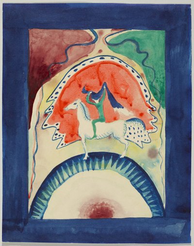 Udkast til forsiden af ​​almanakken "Der Blaue Reiter" af Wassily Kandinsky