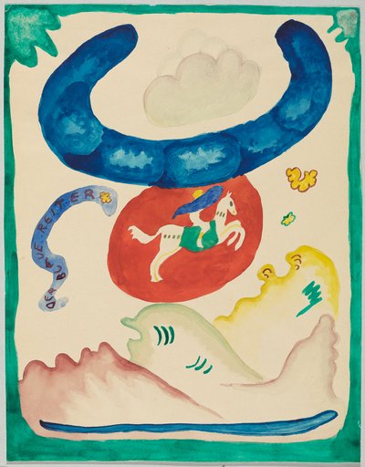 Entwurf für den Umschlag des Almanachs "Der Blaue Reiter" af Wassily Kandinsky