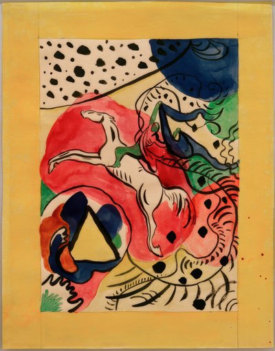 Design til forsiden af ​​Almanac Der Blaue Reiter af Wassily Kandinsky