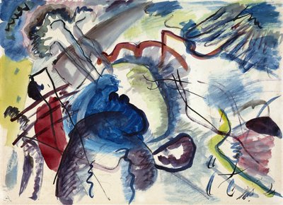 ""Esquisse pour peinture a bordure blanche"" (Sketch til maleri med hvid kant) (Design til maleri med hvid kant) Maleri af Wassily Kandinsky af Wassily Kandinsky