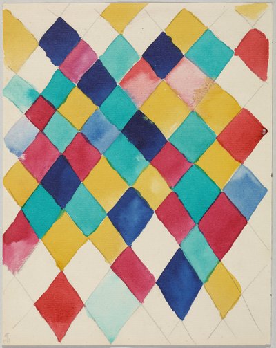 Farvestudie med romber af Wassily Kandinsky