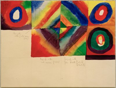Farvestudier, (med information om maleteknikken) af Wassily Kandinsky