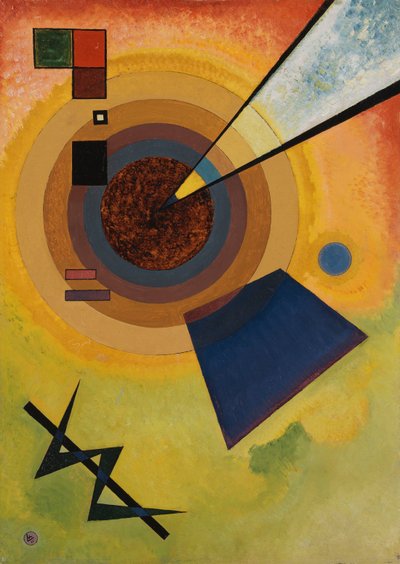Grøn og rød af Wassily Kandinsky