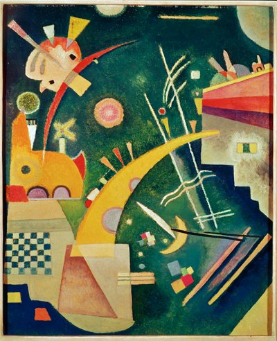 Hornform, Berlin (olie på karton) af Wassily Kandinsky