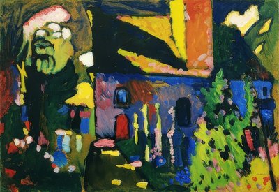 Kirke i Murnau. 1909 af Wassily Kandinsky