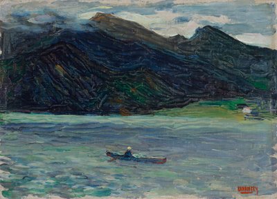 Kochel - sø med båd af Wassily Kandinsky