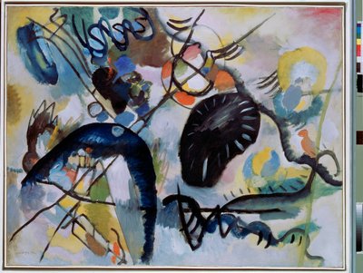""Den sorte plet"" Maleri af Vassily Kandinsky (eller Wassily Kandinski eller Kandinskij af Wassily Kandinsky