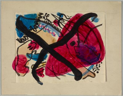 Mit schwarzen Diagonalen af Wassily Kandinsky