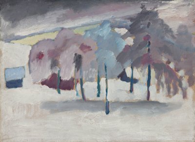 Murnau - træer i sneen af Wassily Kandinsky