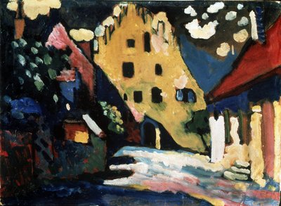 ""Murnau. The Castle Court"" maleri af Vassily Kandinsky (eller Wassily Kandinski eller Kandinskij af Wassily Kandinsky