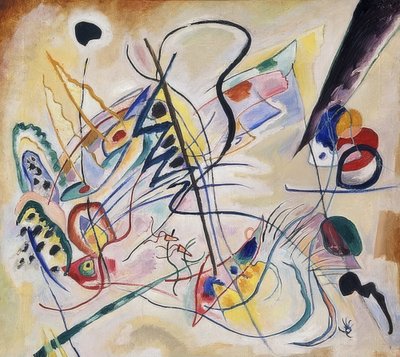 Musikalsk ouverture, Violet Wedge. 1919 af Wassily Kandinsky