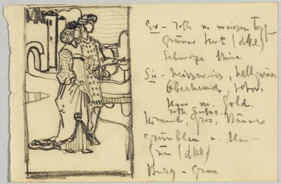 Par i middelalderdragt foran slottet af Wassily Kandinsky