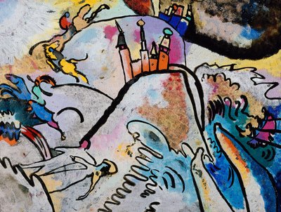 Maleri med solen, 1911. af Wassily Kandinsky