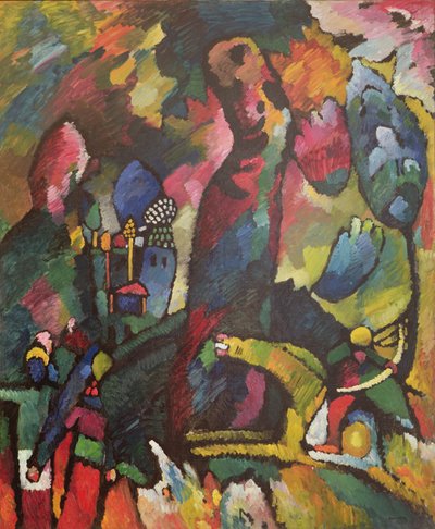 Billede med en bueskytte, 1909 af Wassily Kandinsky