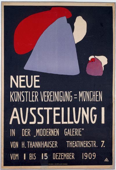 Plakat für die erste Ausstellung der Neuen Künstlervereinigung München af Wassily Kandinsky