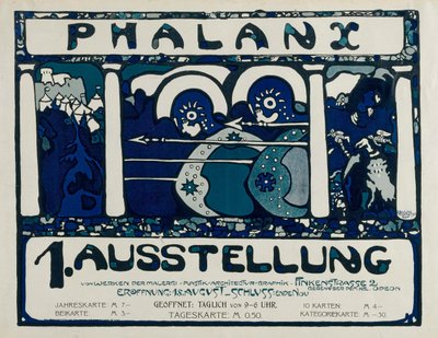 Plakat for den 1. udstilling af Phalanx, 1901. af Wassily Kandinsky