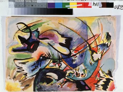 ""Rød og sort"" Maleri af Vassily Kandinsky (eller Wassily Kandinski eller Kandinskij af Wassily Kandinsky