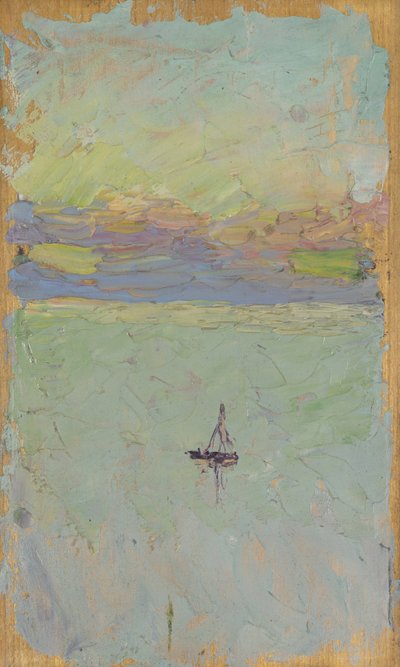 sejlbåd på havet af Wassily Kandinsky