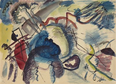 Skitse til maling med hvid kant Udkast til maling med hvid kant, 1913 af Wassily Kandinsky