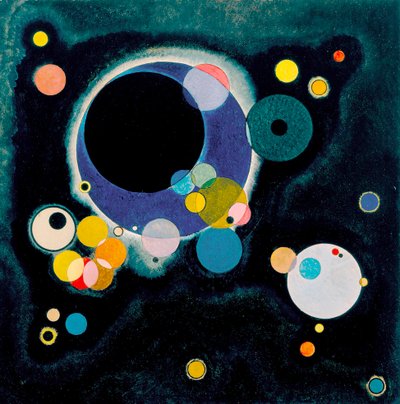 Skitse til flere cirkler af Wassily Kandinsky