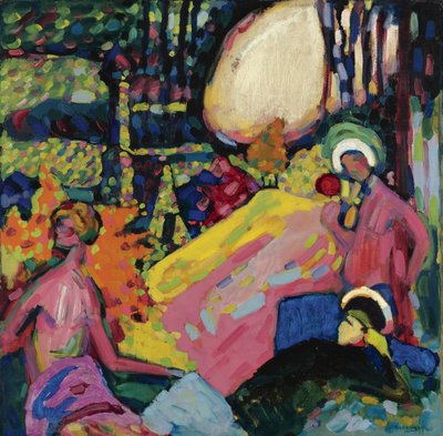 ""Hvid lyd"" Maleri af Vassily Kandinsky (eller Wassily Kandinsky eller Kandinskyj af Wassily Kandinsky