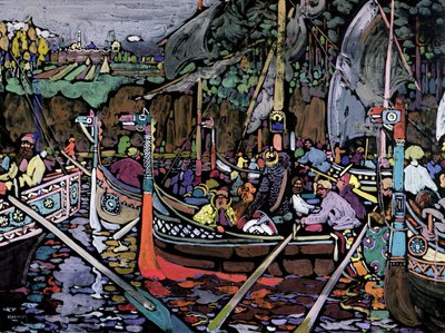 Sang om Volga, 1906 af Wassily Kandinsky