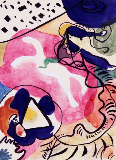 Studie for Blue Knight af Wassily Kandinsky