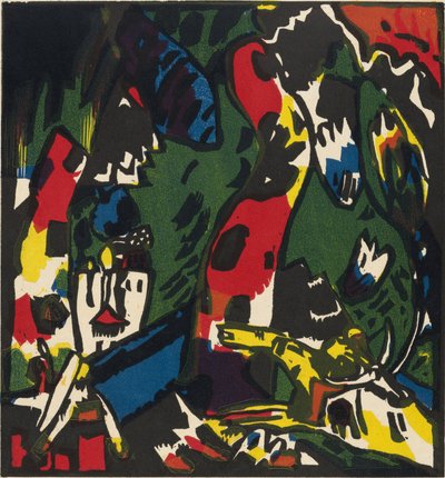 ""An Archer"" Maleri af Vassily Kandinsky (eller Wassily Kandinski eller Kandinskyj af Wassily Kandinsky