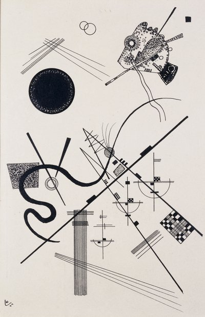 Uden titel (Tegning 4); Uden titel (Dessin 4) af Wassily Kandinsky