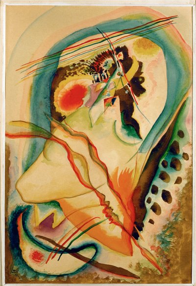 Komposition uden titel (akvarel på papir) af Wassily Kandinsky