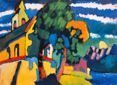 Landsbykirken i Riegsee af Wassily Kandinsky