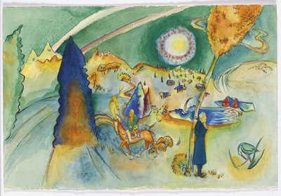 Watercolor for Poul Bjerre af Wassily Kandinsky