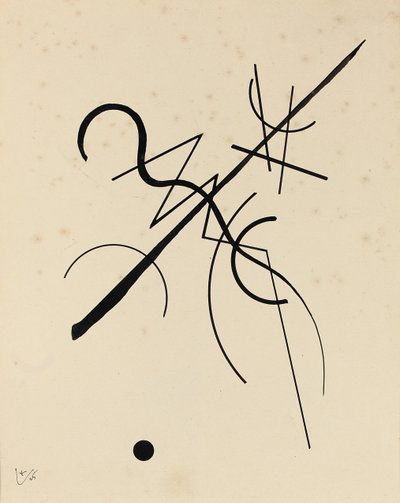 Tegning for punkt og linje til overflade af Wassily Kandinsky