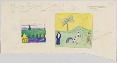 Zwei Landschaften mit Staffage af Wassily Kandinsky
