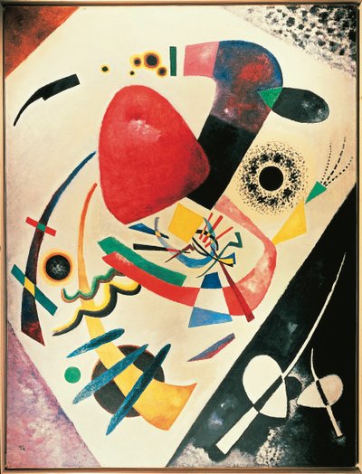 Rød plet af Wassily & Marc Franz (1880-1916) Kandinsky