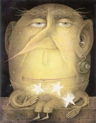 Catch a Falling Star (blyant og farvekridt på papir) af Wayne Anderson
