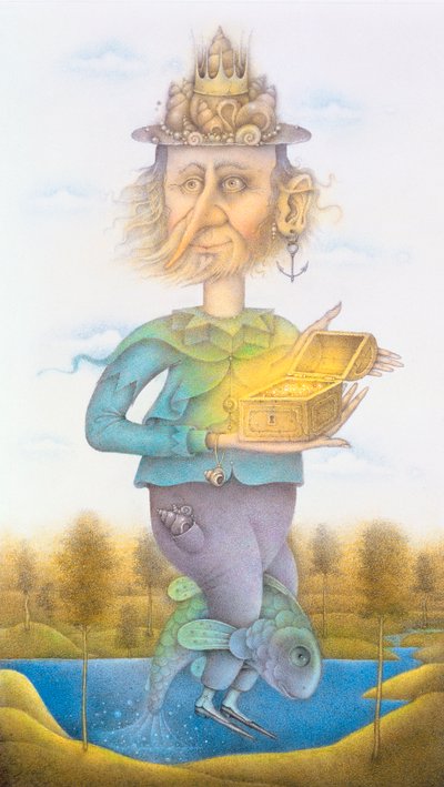 Neptun (blyant og farvekridt på papir) (par af 155032) af Wayne Anderson