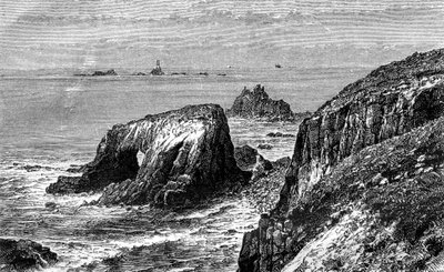 Lands End, Cornwall, 1800-tallet. af Weber