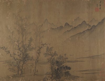 Rosenrød solnedgang, 1500-tallet. af Wen Tong