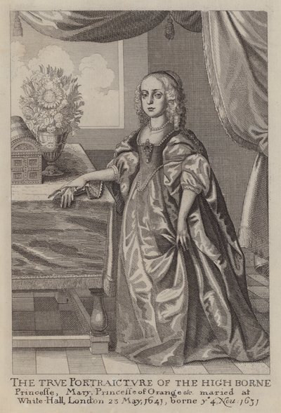 Mary, prinsesse af Orange (ætsning) af Wenceslaus (after) Hollar