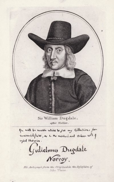 Sir William Dugdale (gravering) af Wenceslaus (after) Hollar
